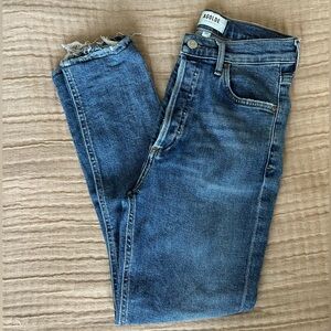 Agolde High Waisted Button Fly Jeans